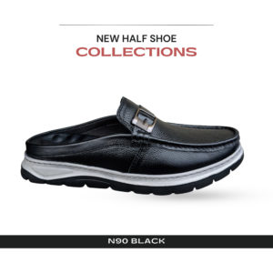 N90 leather half shoe black