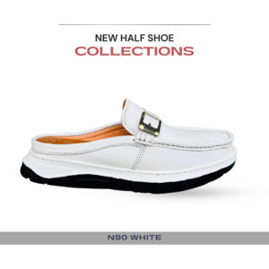 N90 leather half shoe white